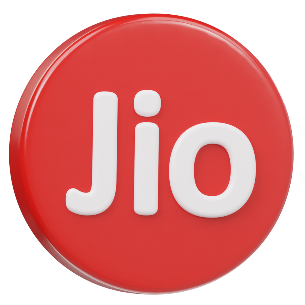 Jio icon 3d rendering illustration png