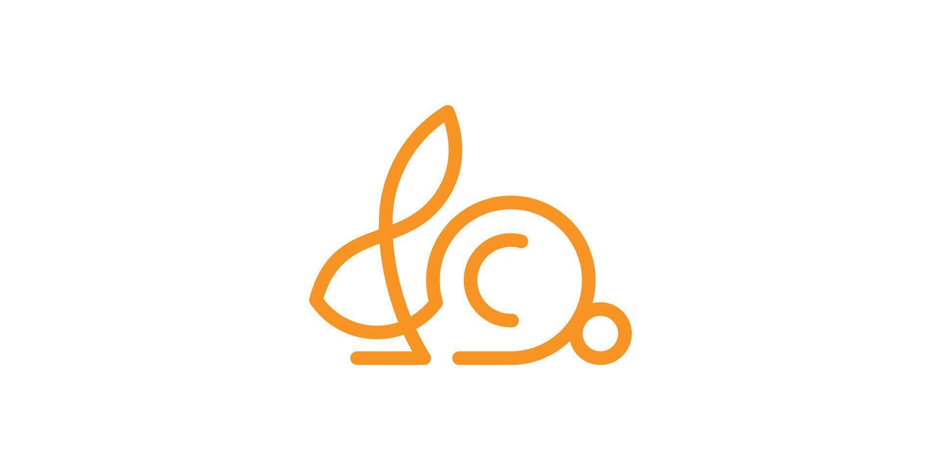 rabbit logo design, minimalist, line, abstract, logo design , symbol, icon, idea, creative. vector