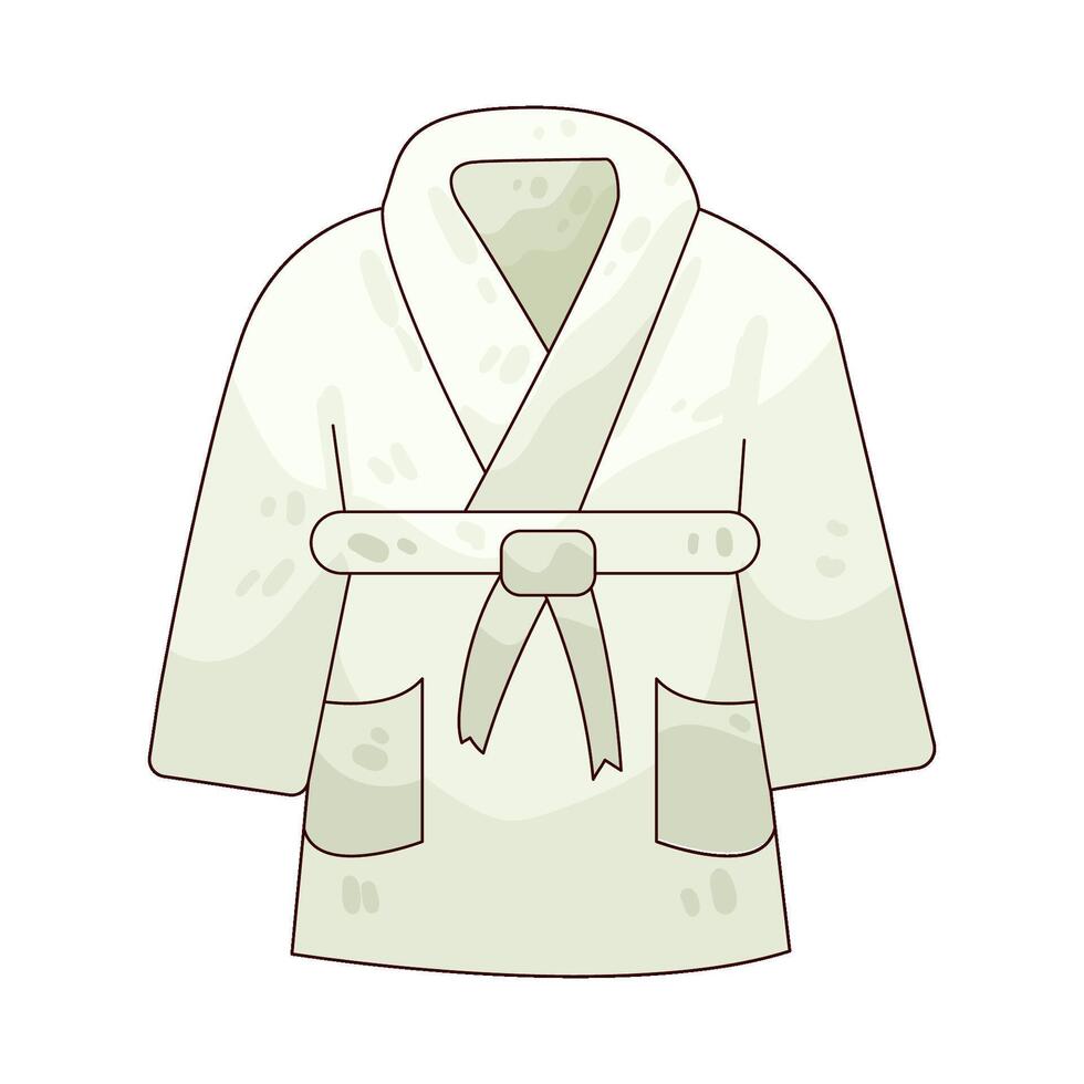 Illustration of sauna bathrobe vector