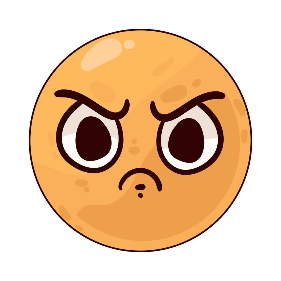 Illustration of angry emoji vector