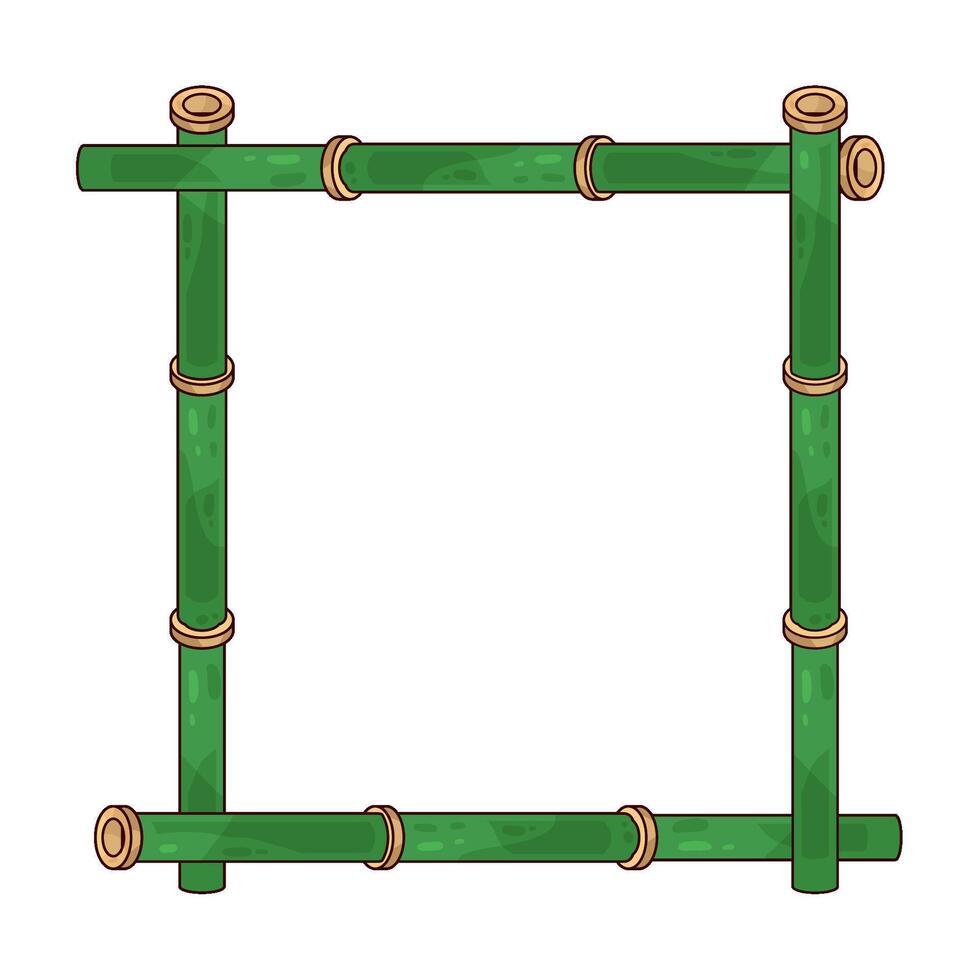 Illustration of bamboo frame vector