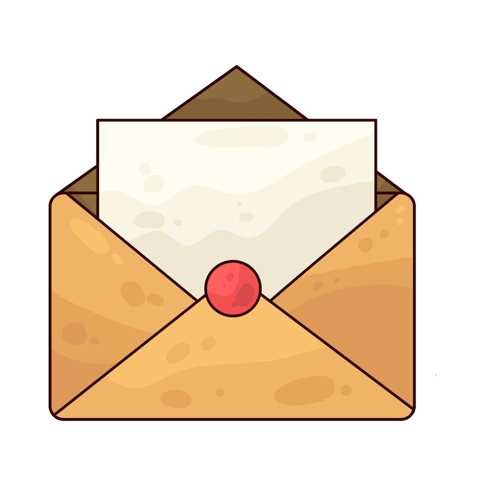 Illustration of open letter vector