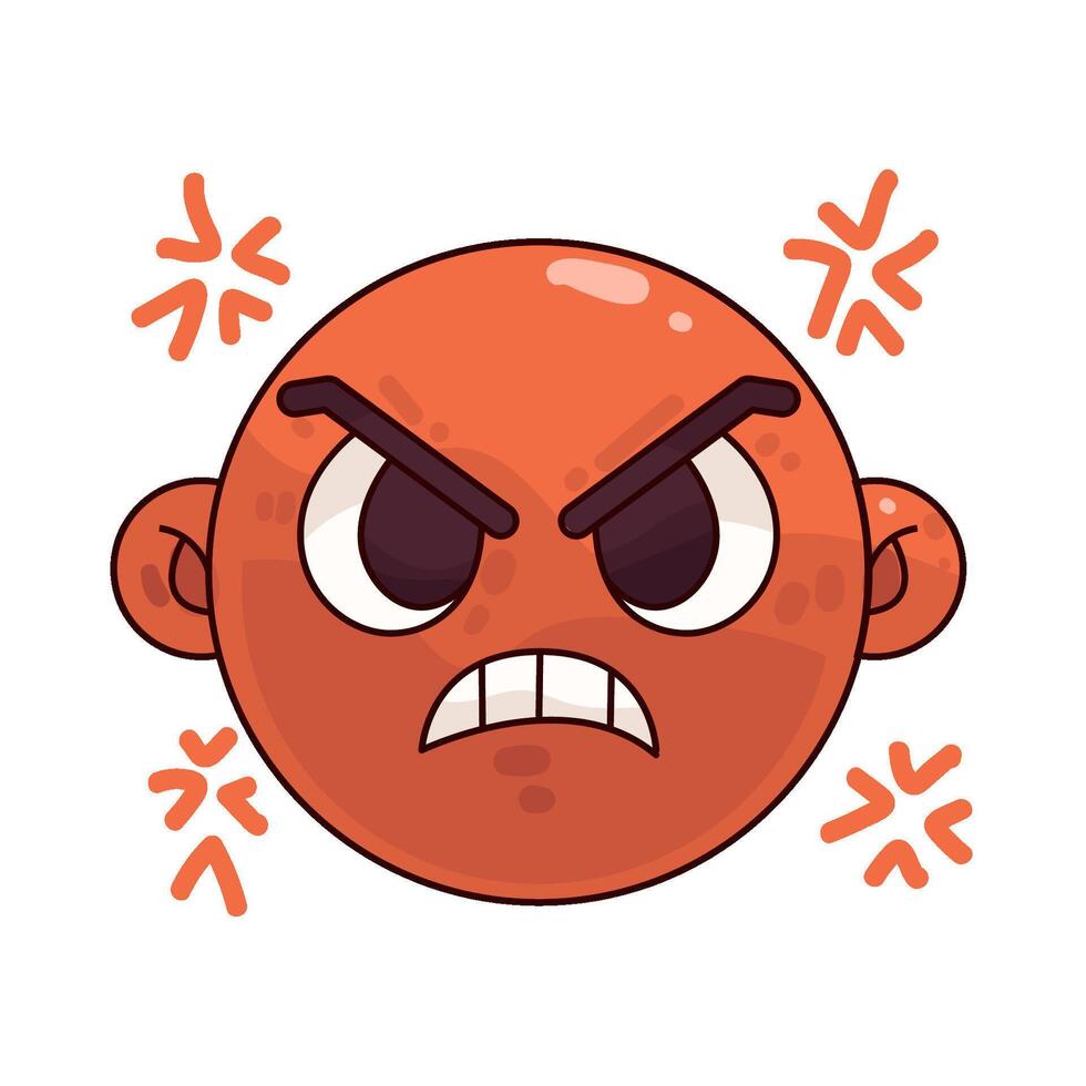 Illustration of angry expression vector
