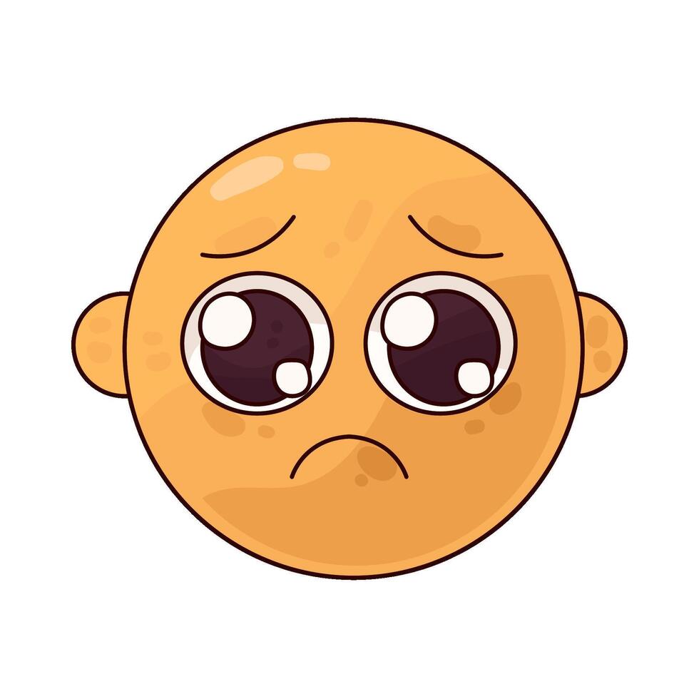 Illustration of sad expression vector