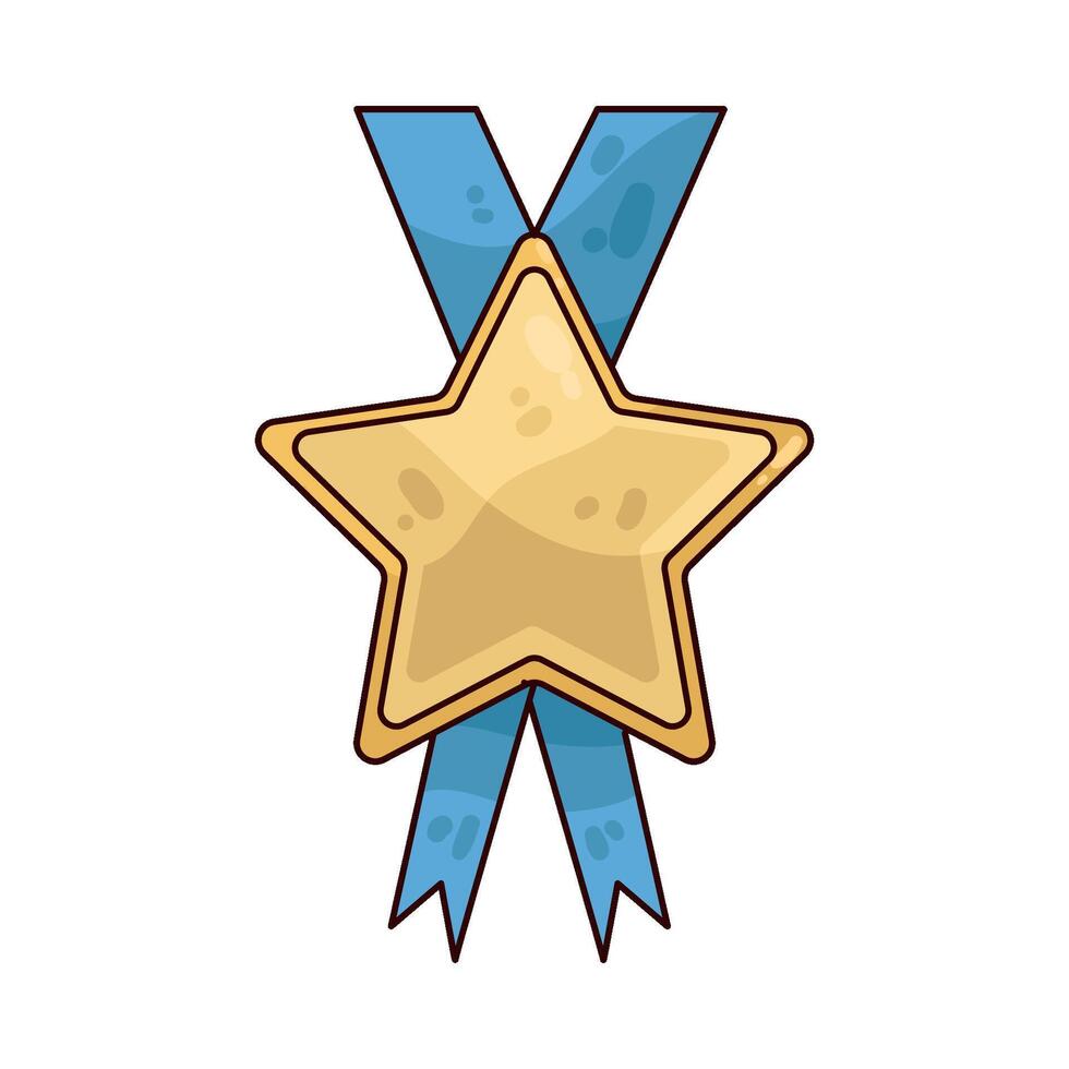 Illustration of star ribbon vector