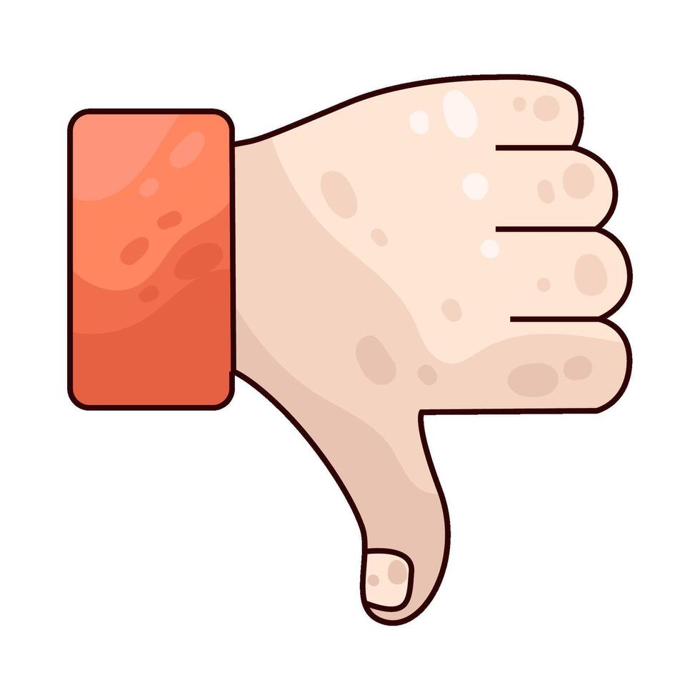 Illustration of dislike vector
