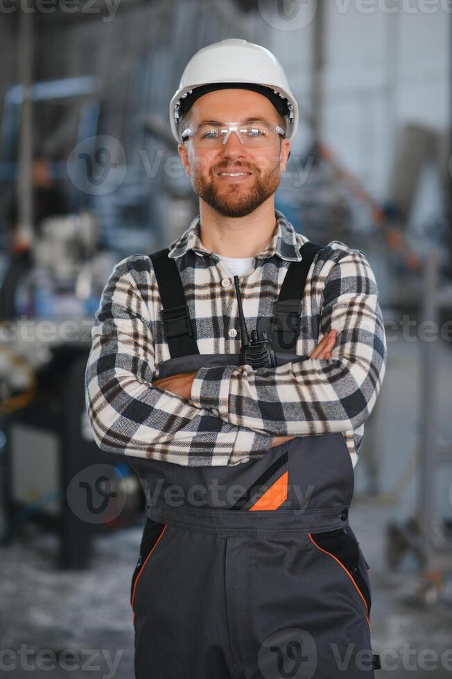 Male worker at a factory photo