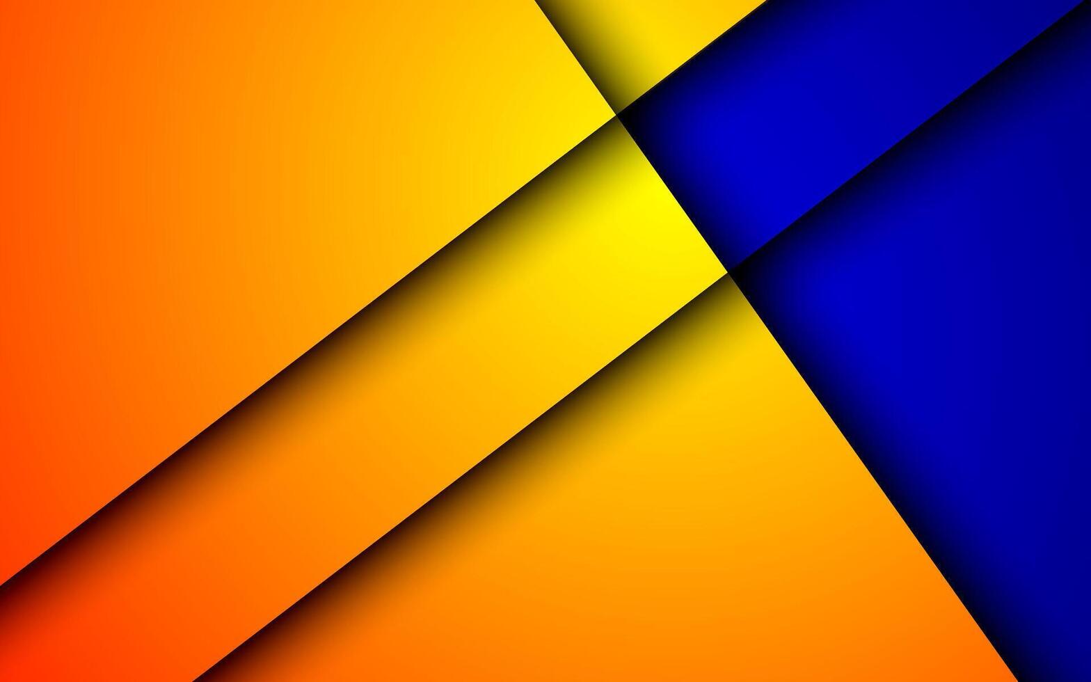 Yellow and blue background layers overlap on space for background design vector