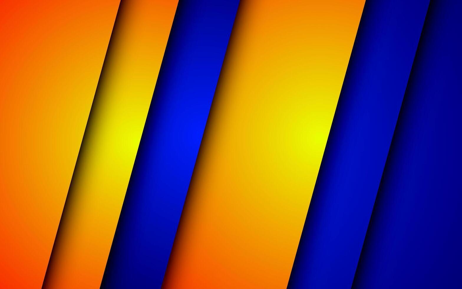 Yellow and blue background layers overlap on space for background design vector