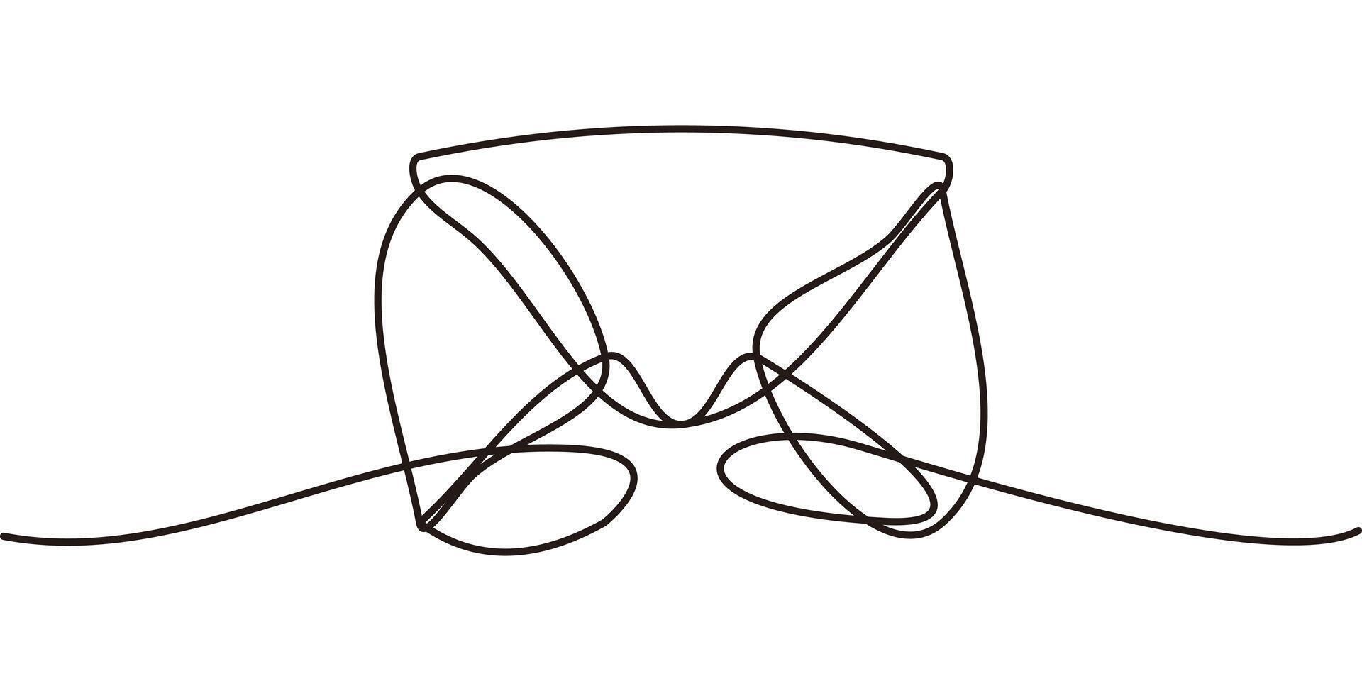continuous line drawing of message symbol. abstract line art illustration vector