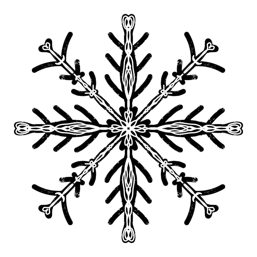snowflake texture Grunge detailed vector