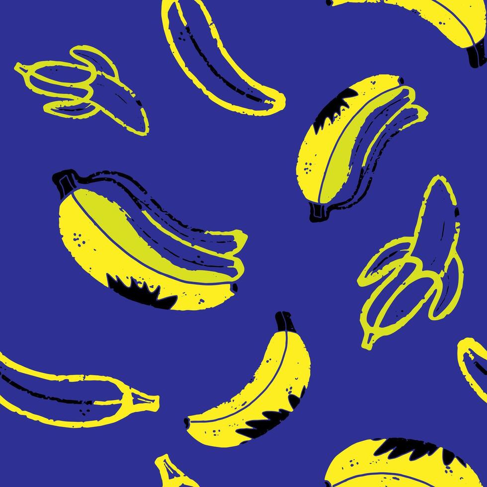 bananas on blue background vector