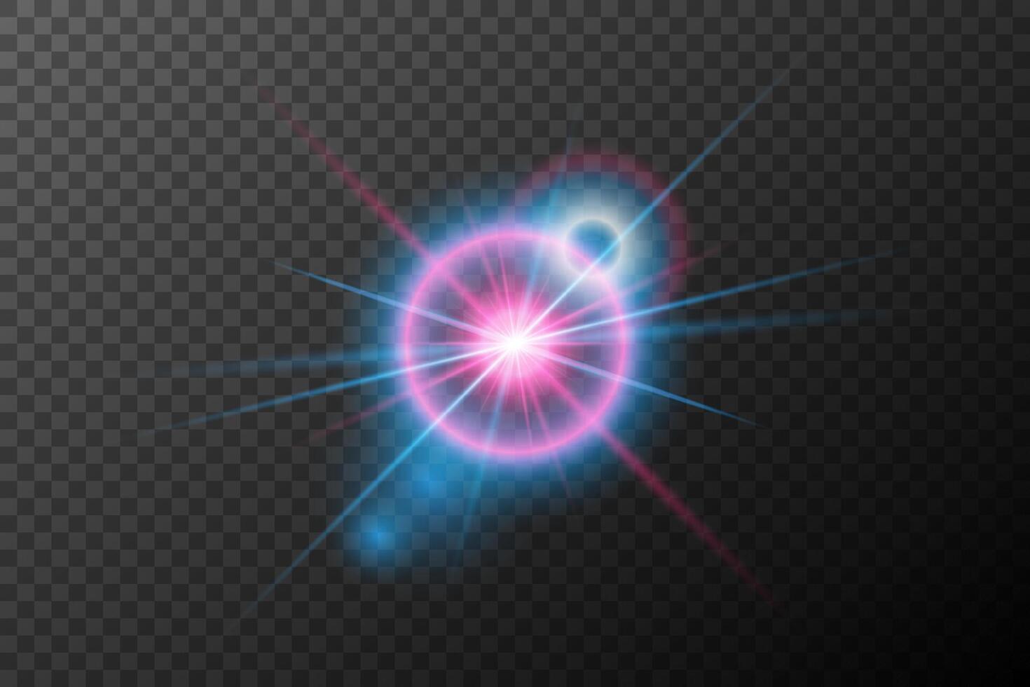 a glowing blue and pink light vector