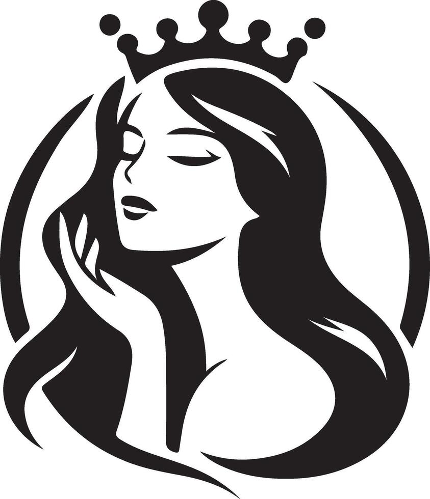 Beauty women silhouette logo icon. vector