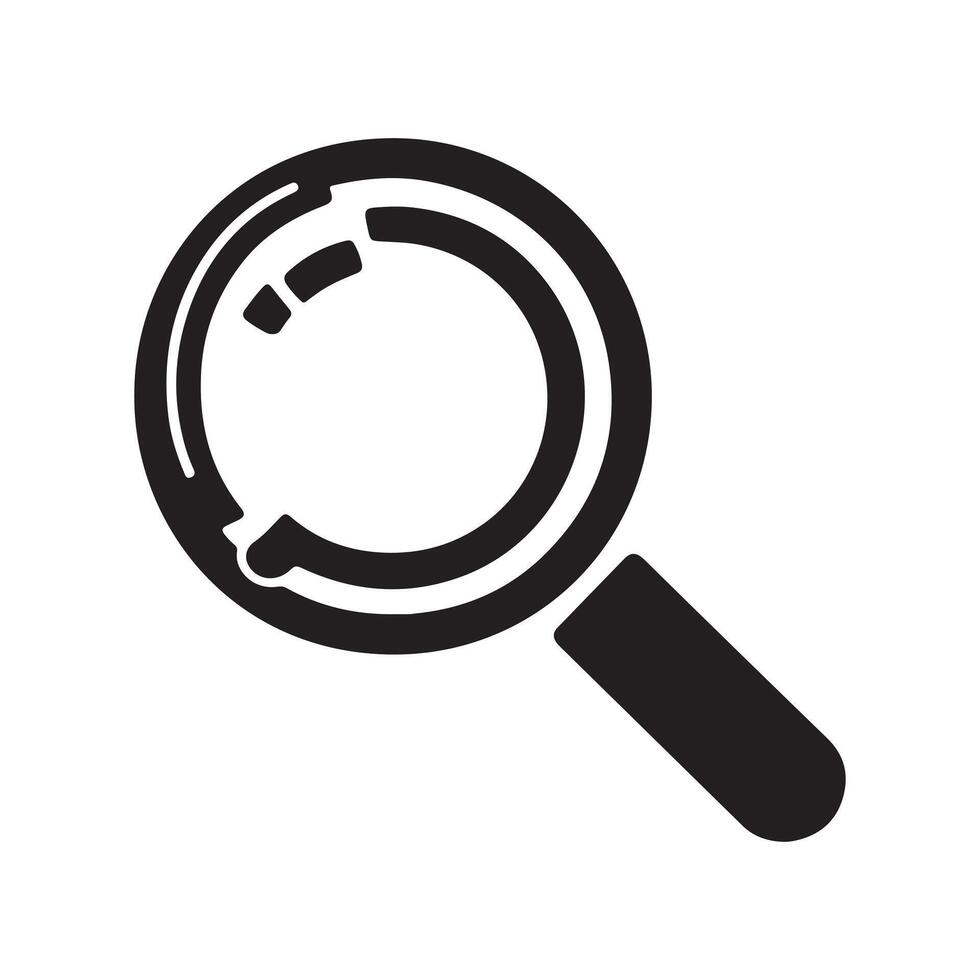Simple search magnifying glass. vector