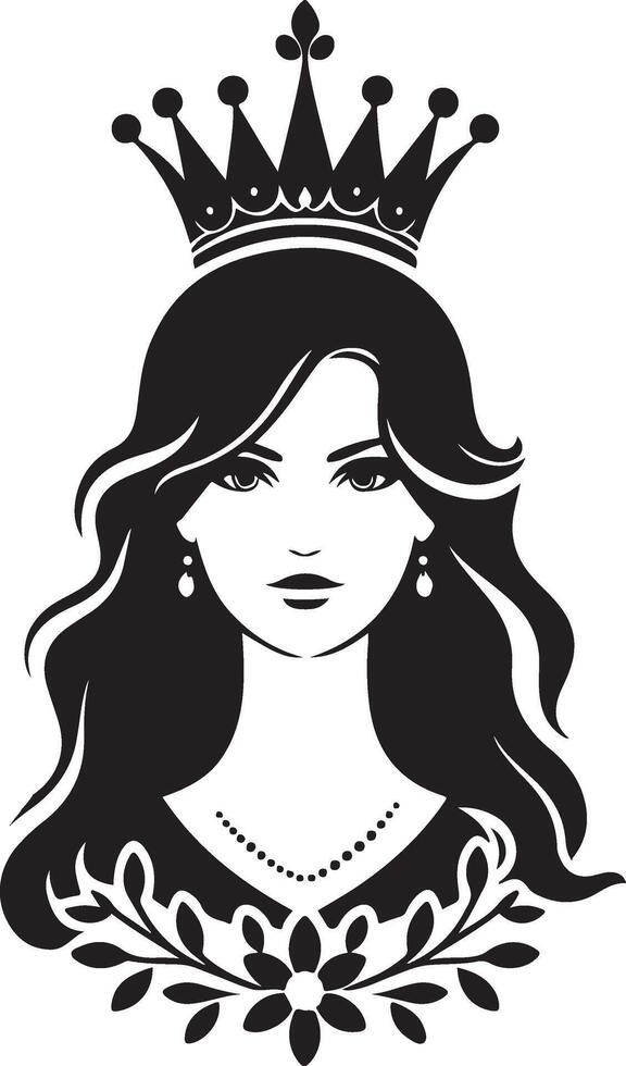 Princes icon silhouette for logo design. vector