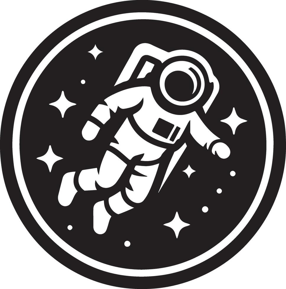Astronaut floating in space. vector