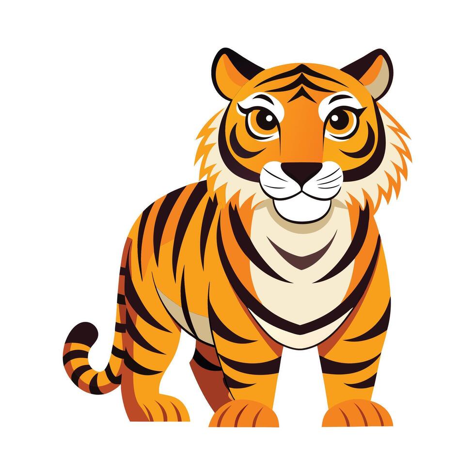 Realistic tiger illustration. vector
