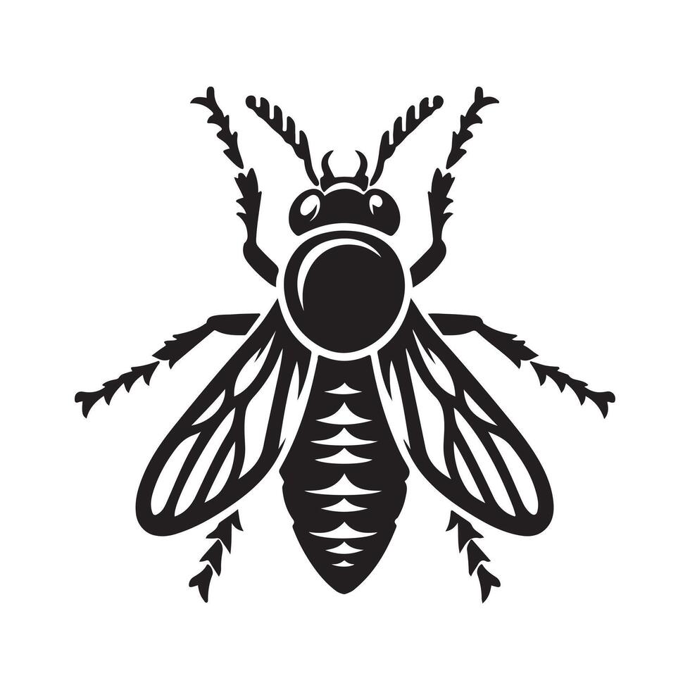 High quality fly insect vector