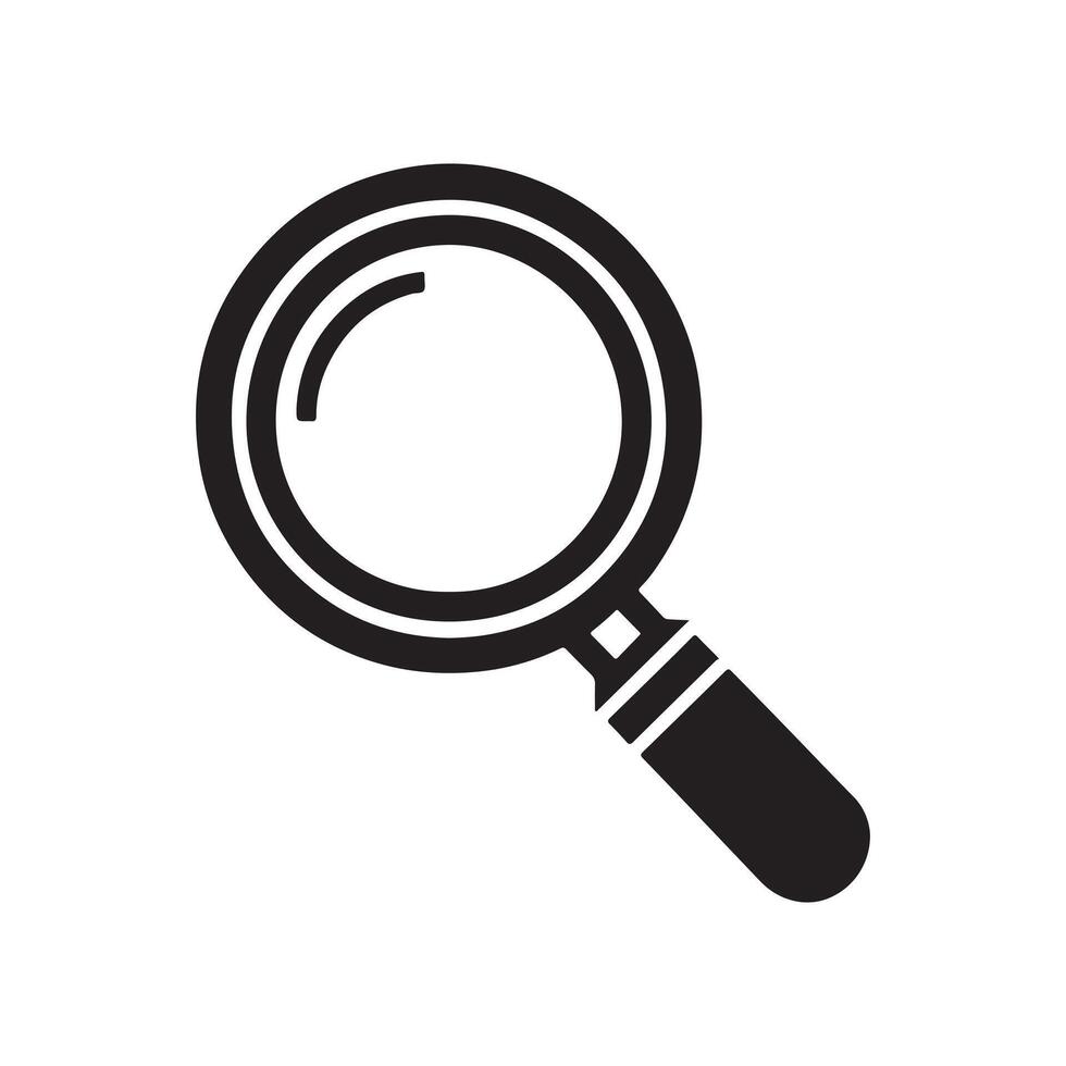 Search magnifying glass icon. vector
