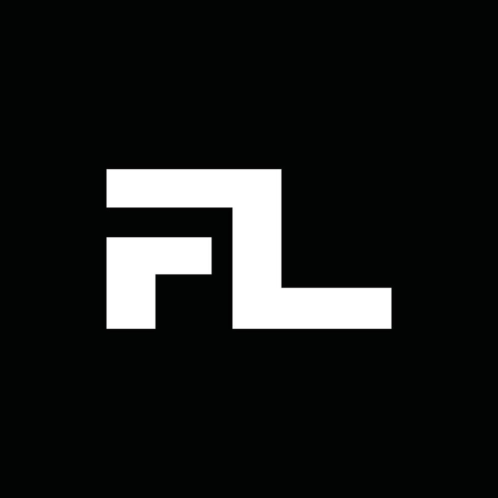 Letter FL Modern Geometric Business Icon Creative Design Template Logo vector