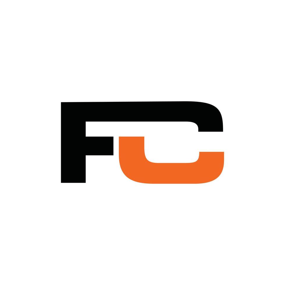Letter FC Modern Icon Business Geometric Creative Design Logo vector