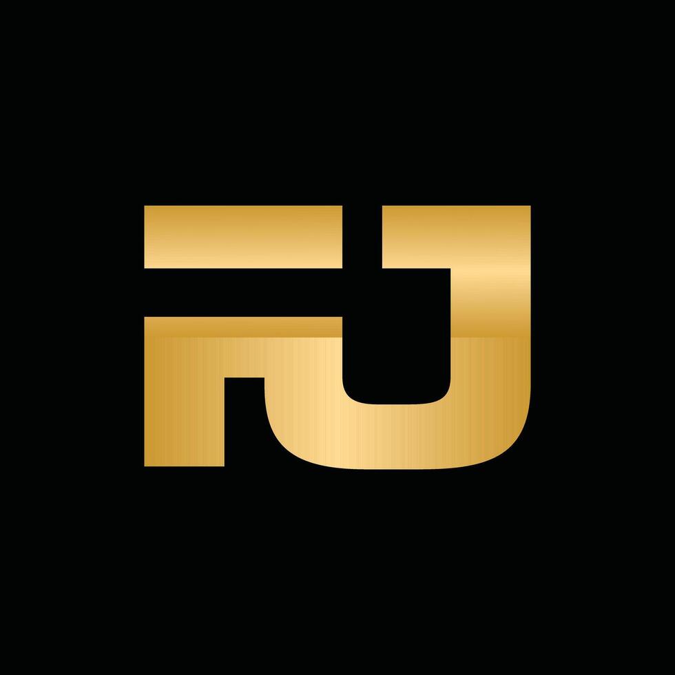 Letter FJ Modern Geometric Business Icon Luxury Creative Design Logo vector