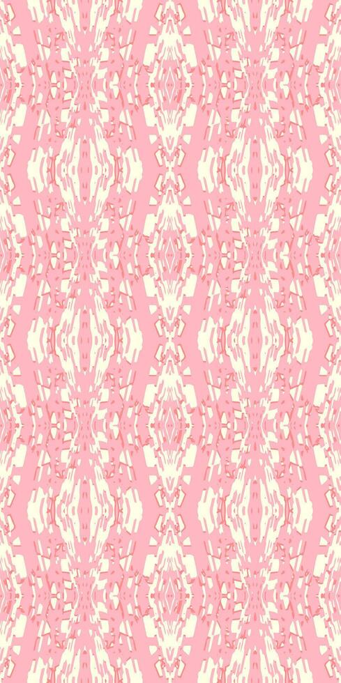 Seamless pink and white damask pattern. Light pink and beige colors. Symmetrical repeating motifs. Subtle texture. Elegant, feminine, sophisticated. For interior design, fashion, romantic element. vector