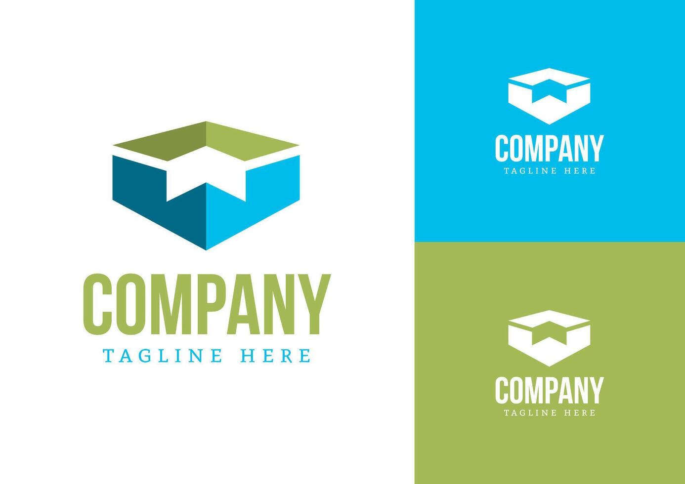 The concept logo for a company with ribbon and chest vector