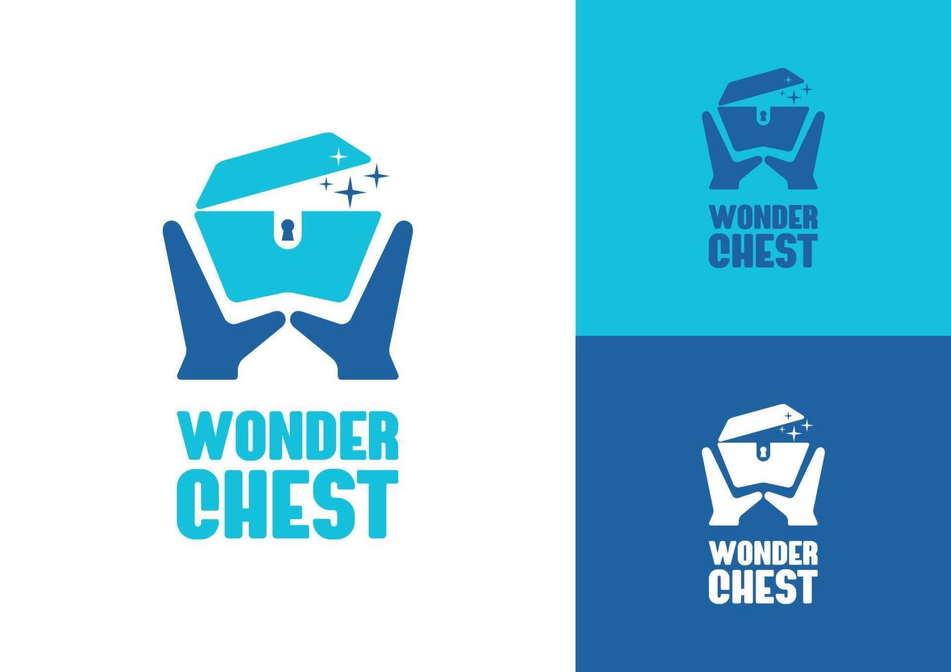 The concept logo for a company with hand and chest vector