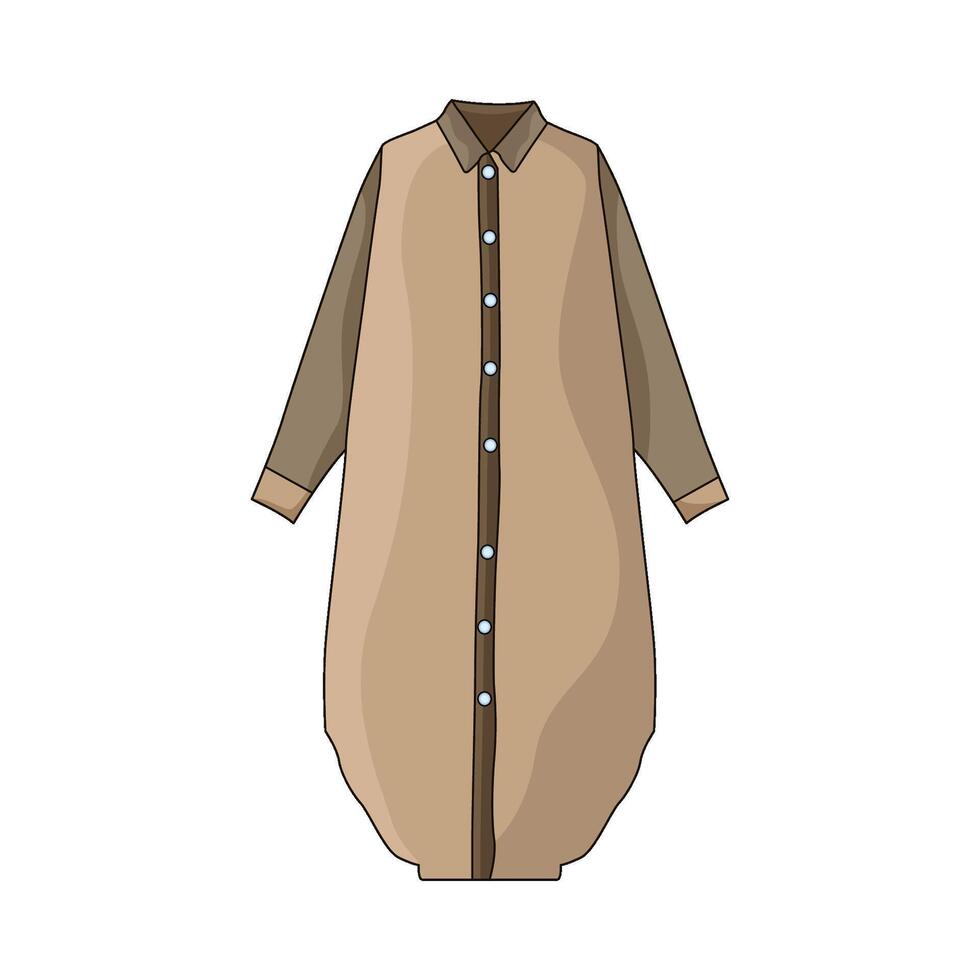 illustration of shirt dress vector