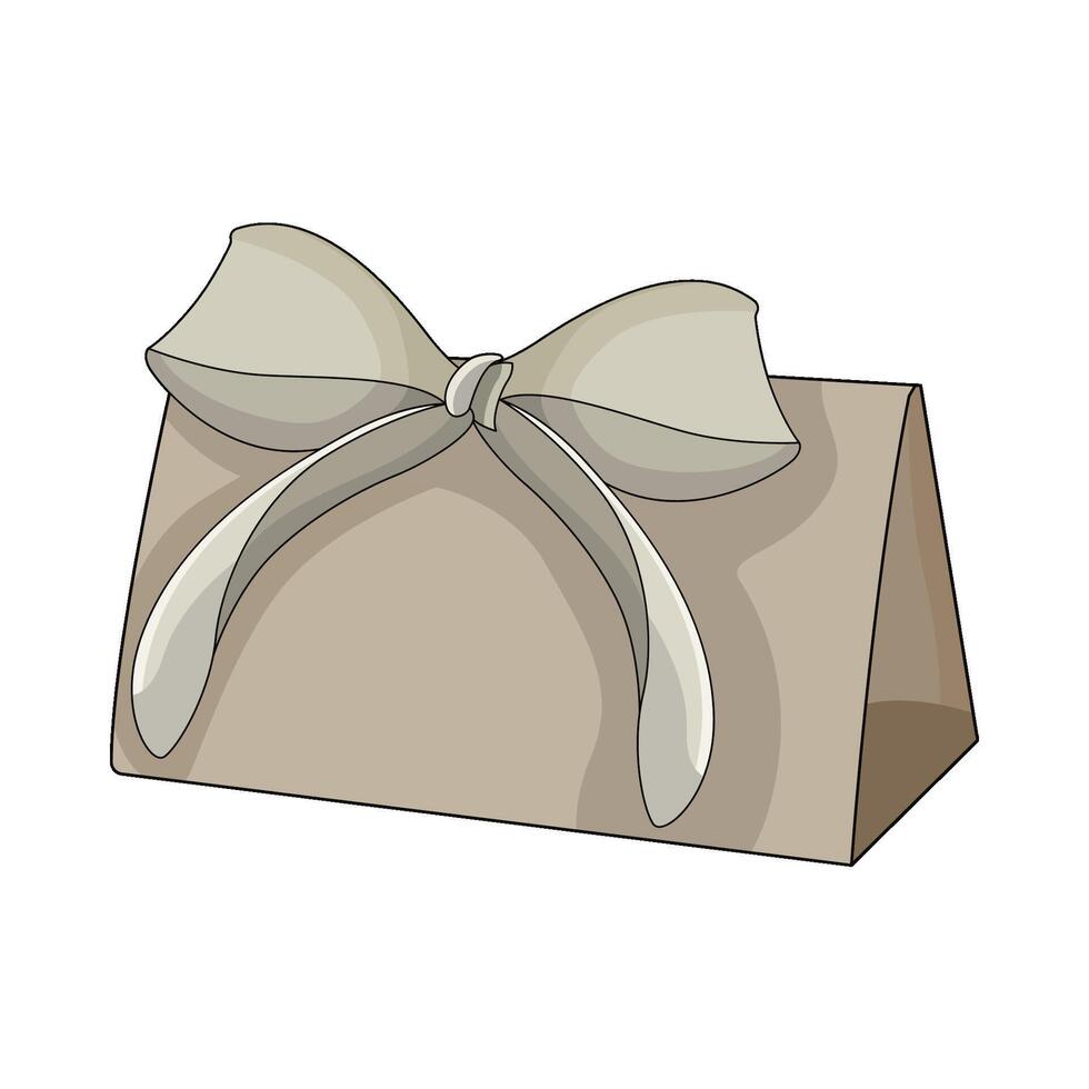 illustration of gift box with ribbon vector