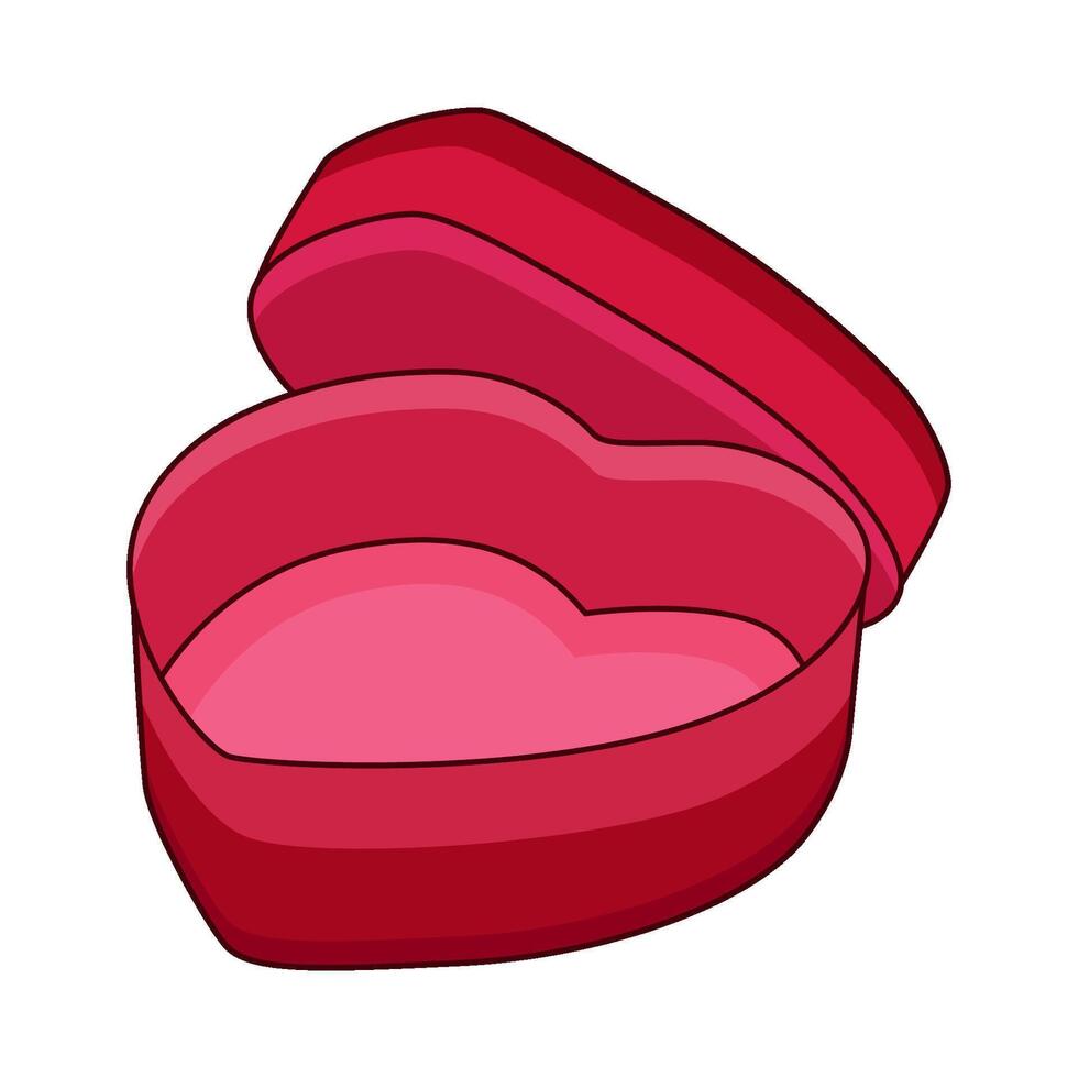 illustration of heart gift box vector