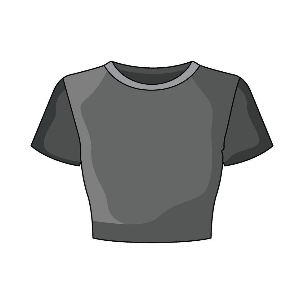 illustration of crop top vector