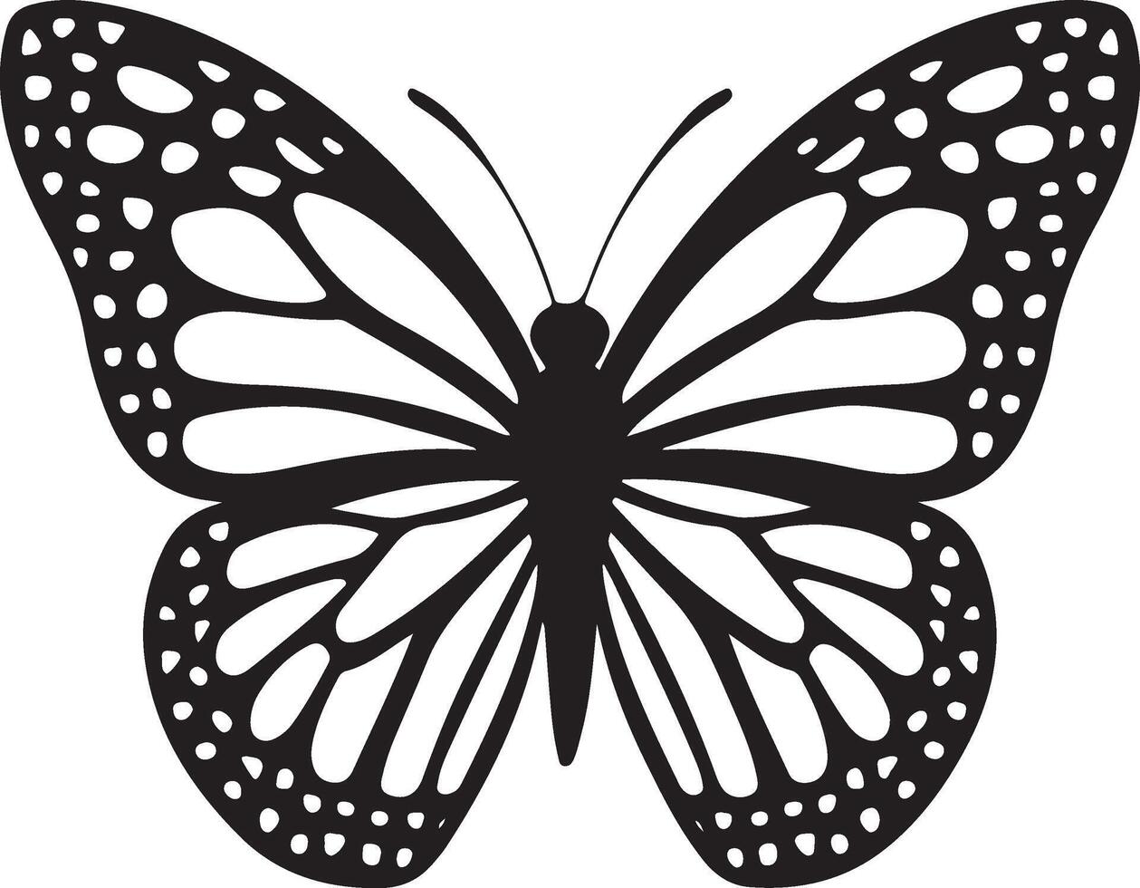 A silhouette of a butterfly vector