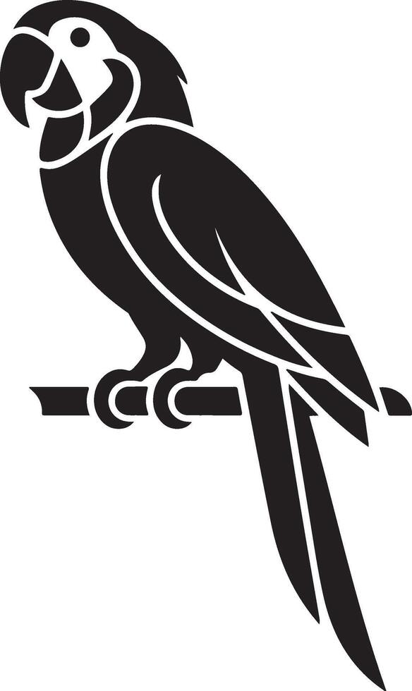A parrot silhouette vector
