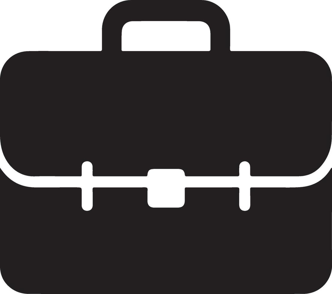A briefcase icon silhouette vector