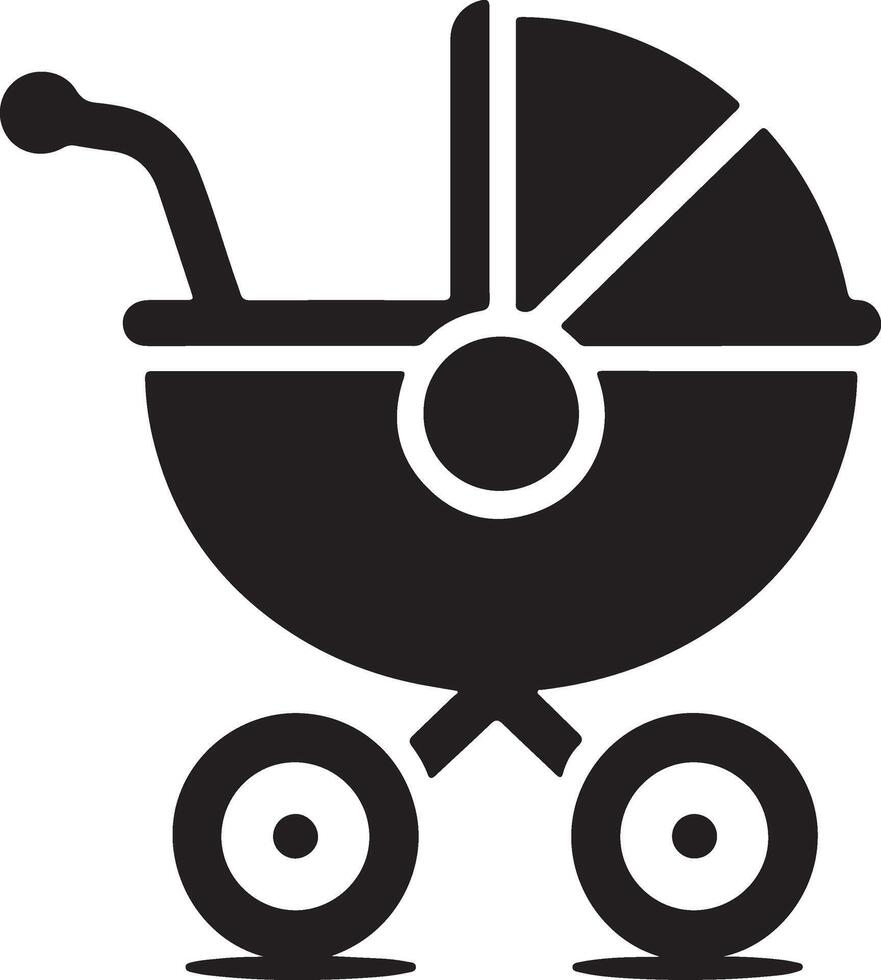 Baby Carriage silhouette car vector