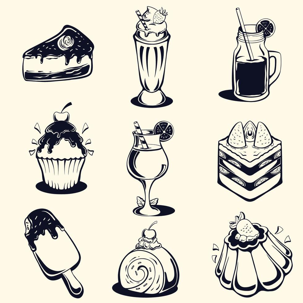 cake food illustration design vector