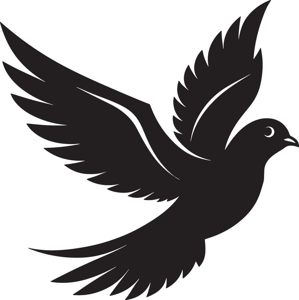 Freedom in Flight Dove Design vector