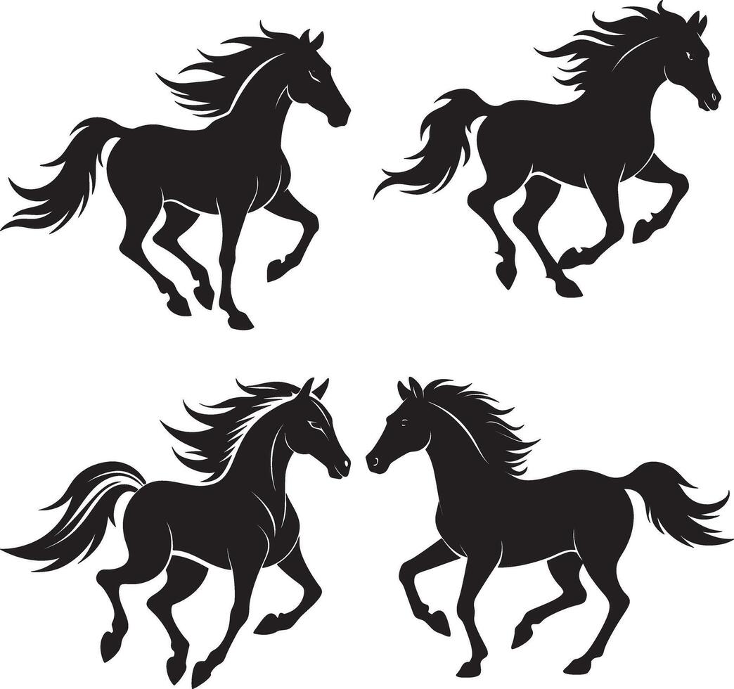 Horse Lovers Home Decor and Graphic Design Projects vector