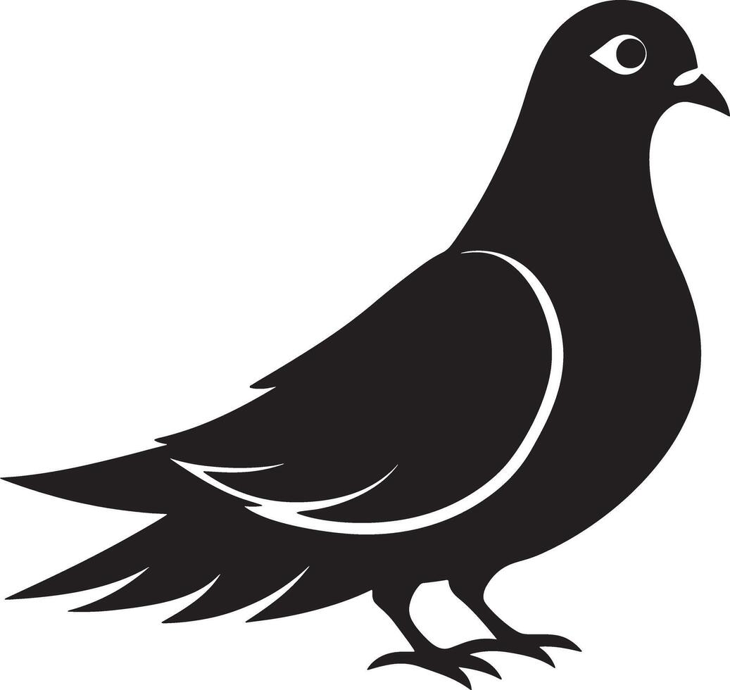 Dove of Peace A Minimalist Silhouette vector