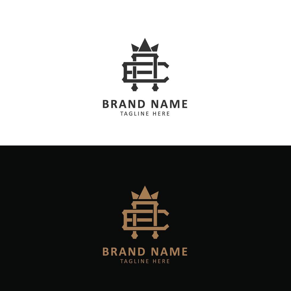Creative monogram logo design template, letter mark logo design, EN letter logo design vector