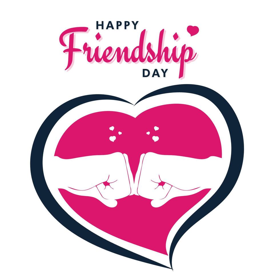 Happy friendship day illustration vector