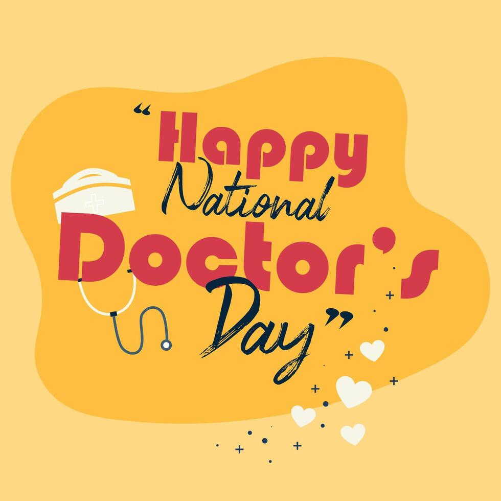Happy national doctor's day vector