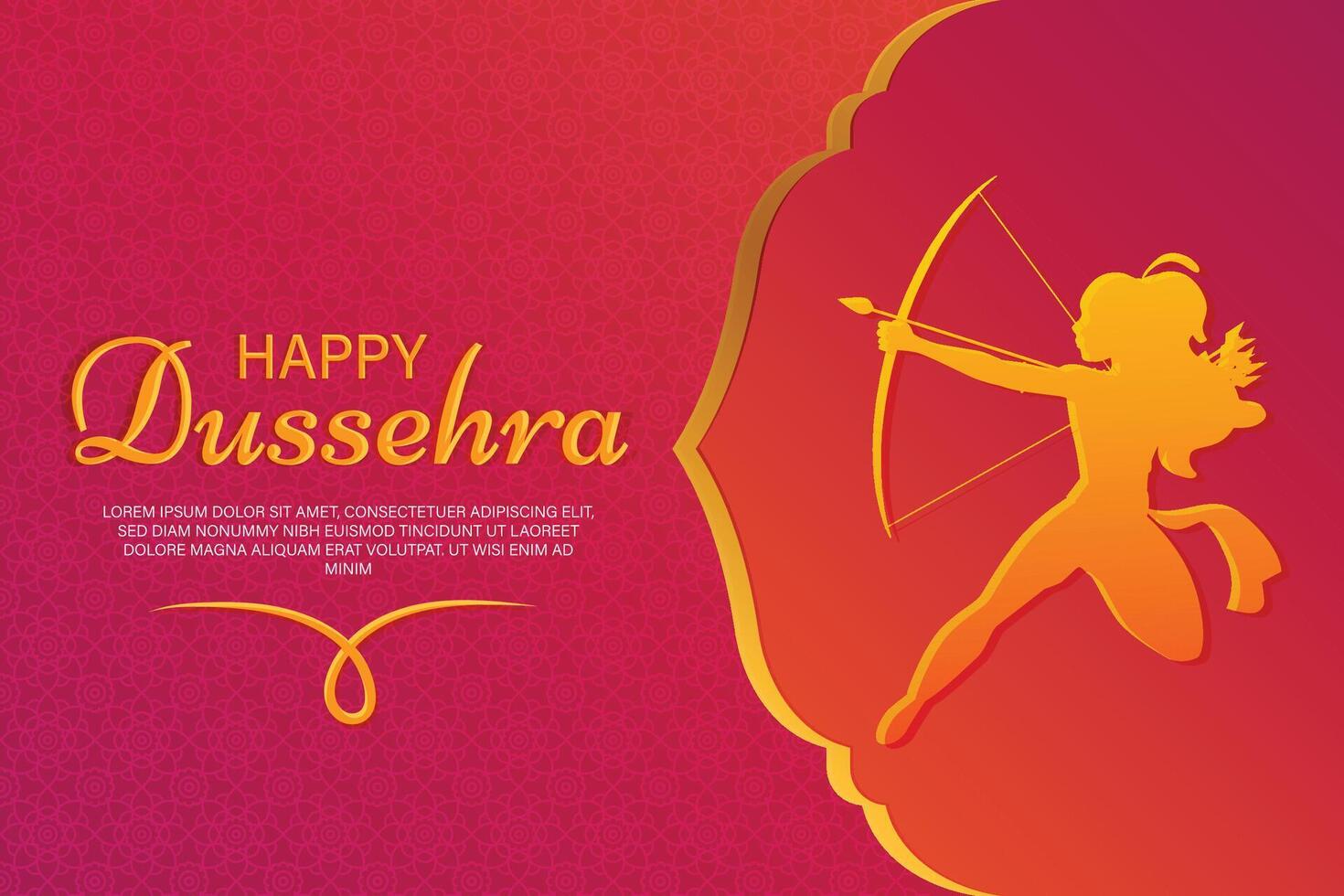 Happy dussehra background with dussehra symbol vector