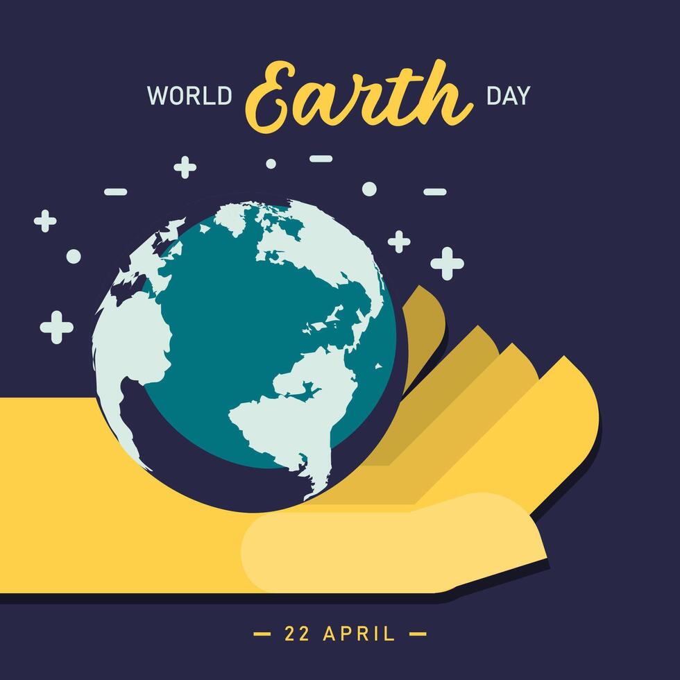 World earth day concept illustration vector