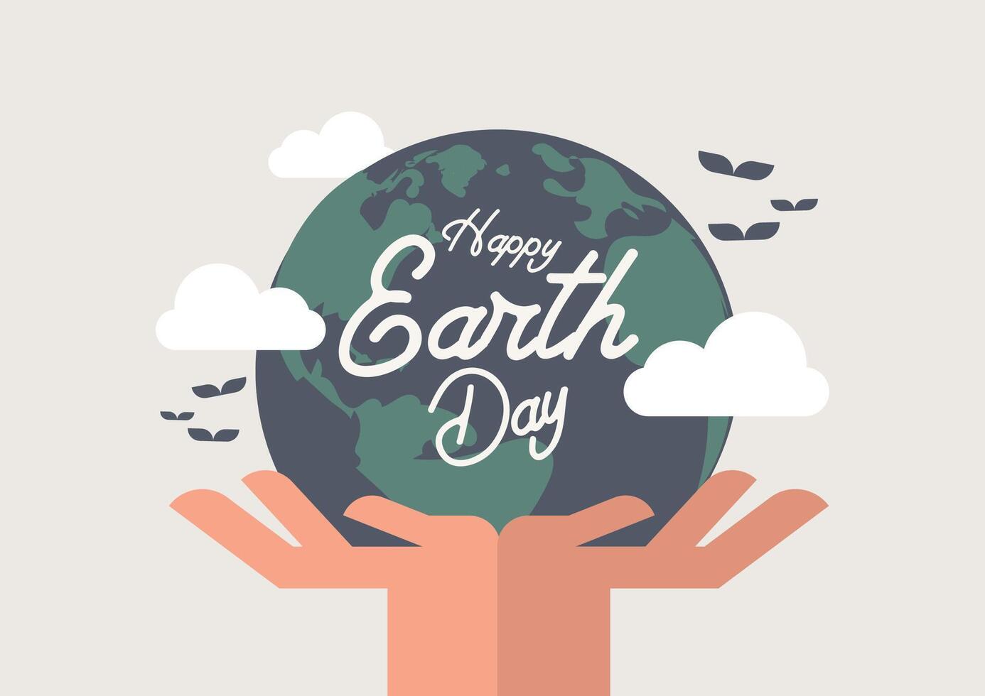 Happy earth day illustration vector