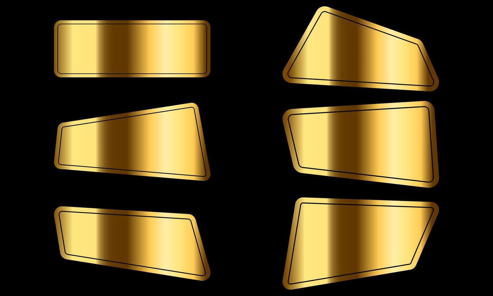 luxurious golden label design collection vector
