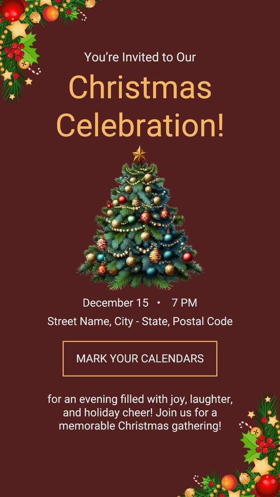 Christmas Event Invitation Instagram Story template